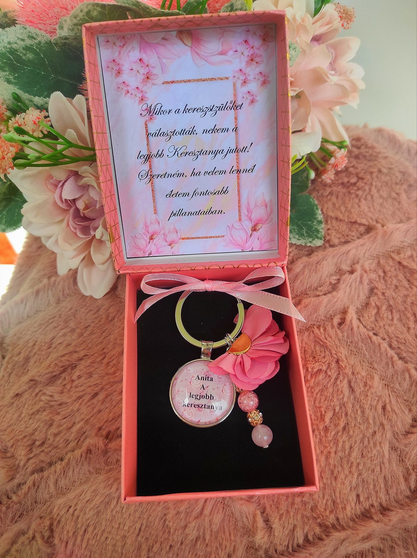 A legjobb keresztanya egyedi kulcstartó